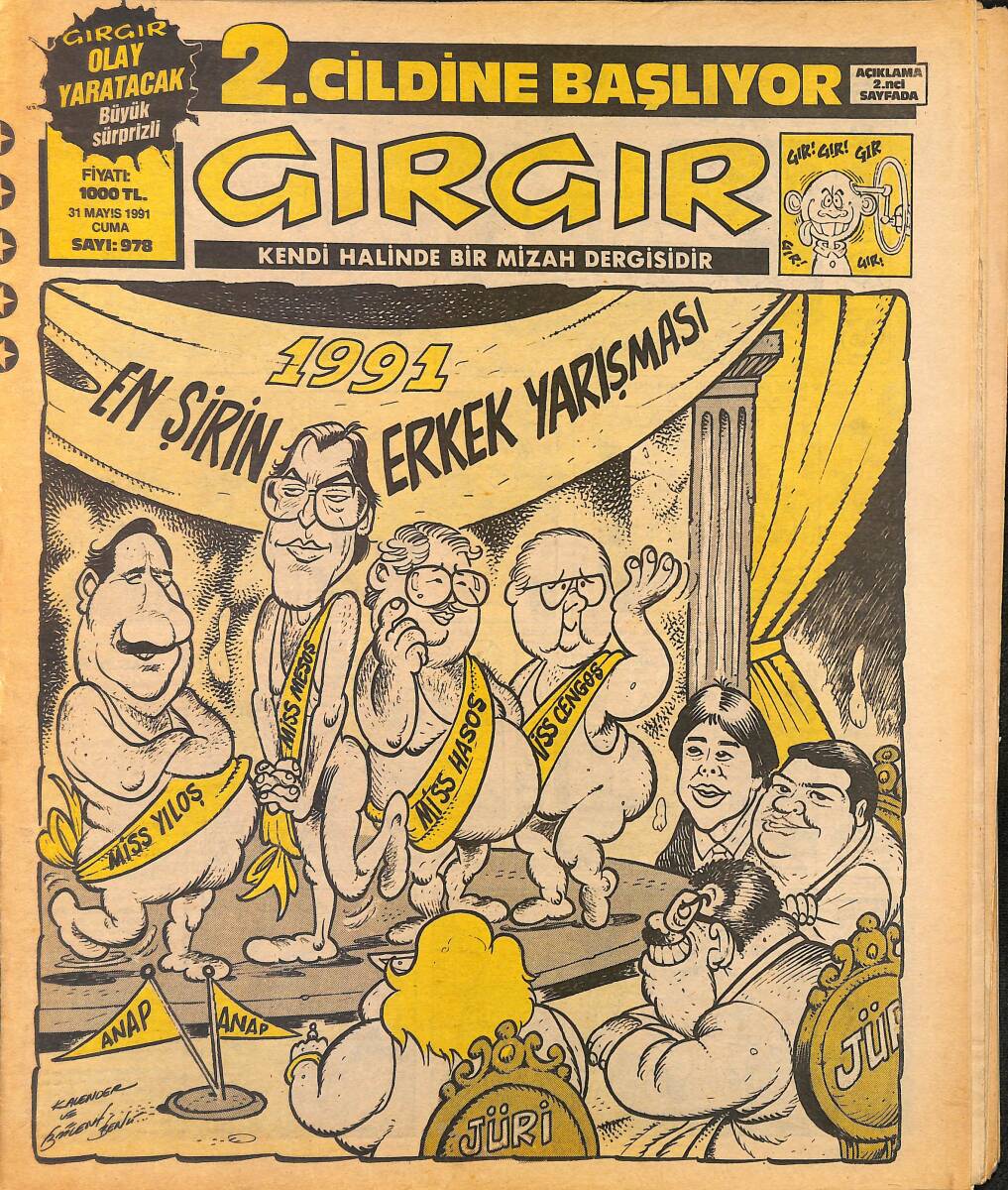 Gırgır Mizah Dergisi 31 Mayıs 1991 Sayı: 978 NDR97917 - 1