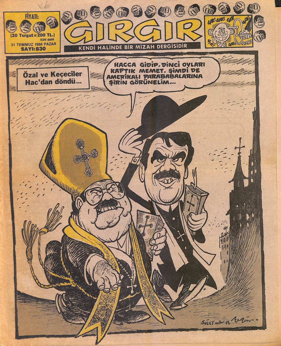 Gırgır Mizah Dergisi 31 Temmuz 1988 Sayı : 830 NDR96919 - 1