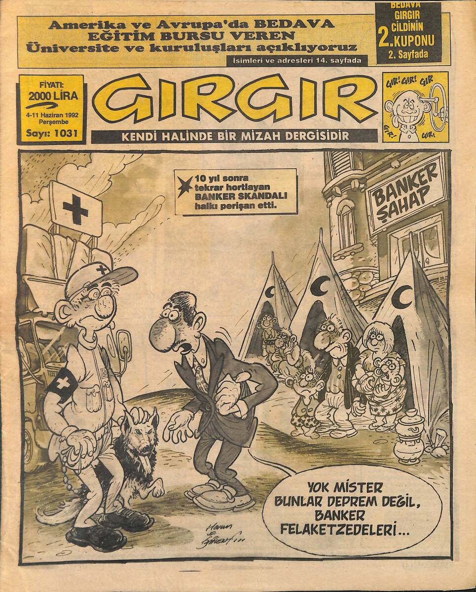 Gırgır Mizah Dergisi 4 - 11 Haziran 1992 Sayı : 1031 NDR97770 - 1