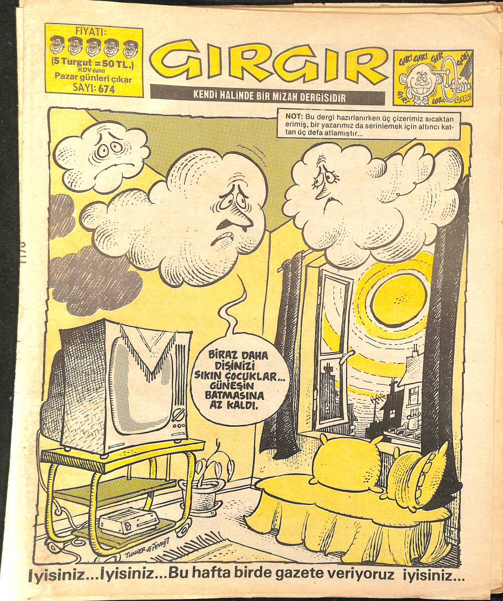 Gırgır Mizah Dergisi 4 Ağustos 1985 Sayı : 674 NDR96585 - 1