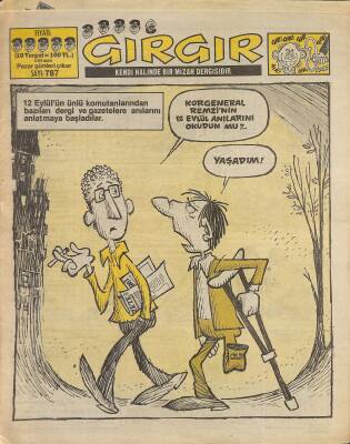 Gırgır Mizah Dergisi 4 Ekim 1987 Sayı 787 NDR80301 - 1