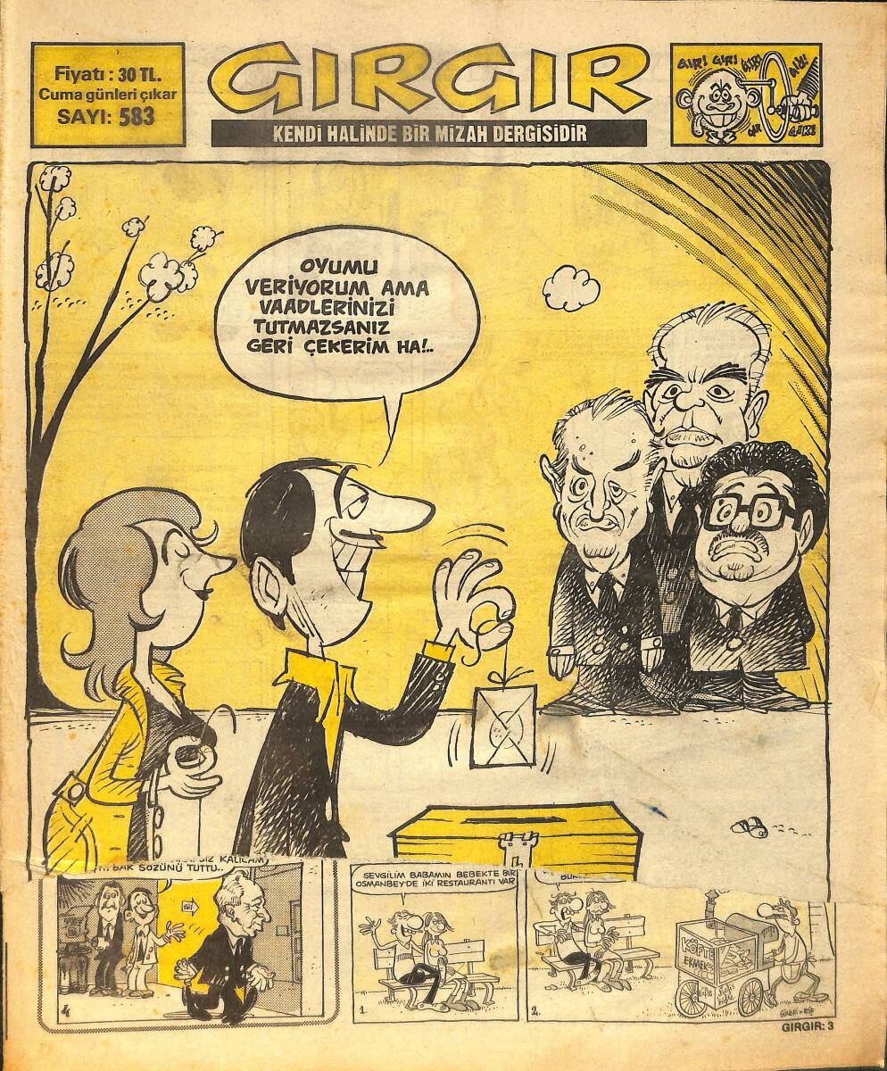 Gırgır Mizah Dergisi 4 Kasım 1983 Sayı : 583 NDR97250 - 1