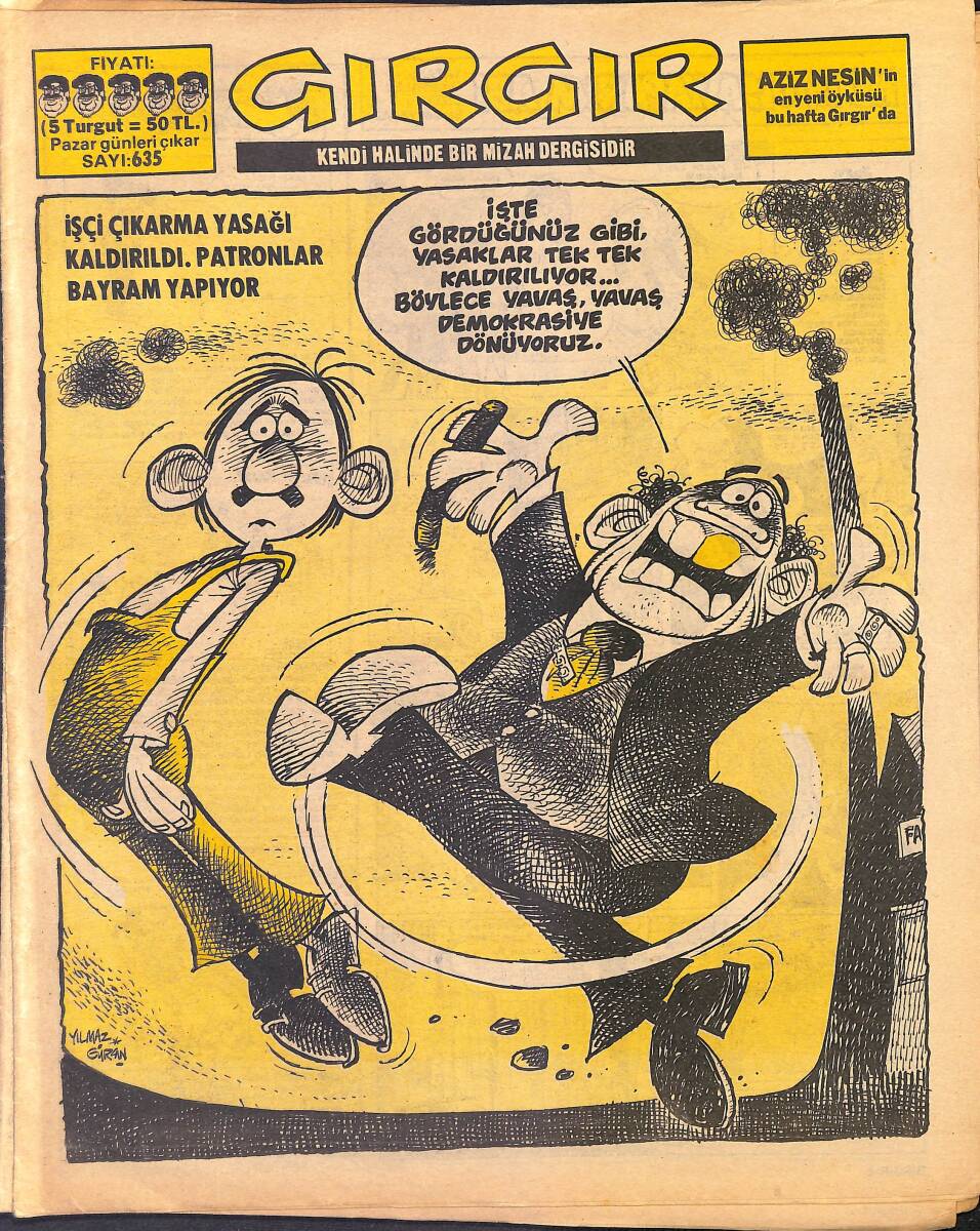 Gırgır Mizah Dergisi 4 Kasım 1984 Sayı : 635 NDR96958 - 1