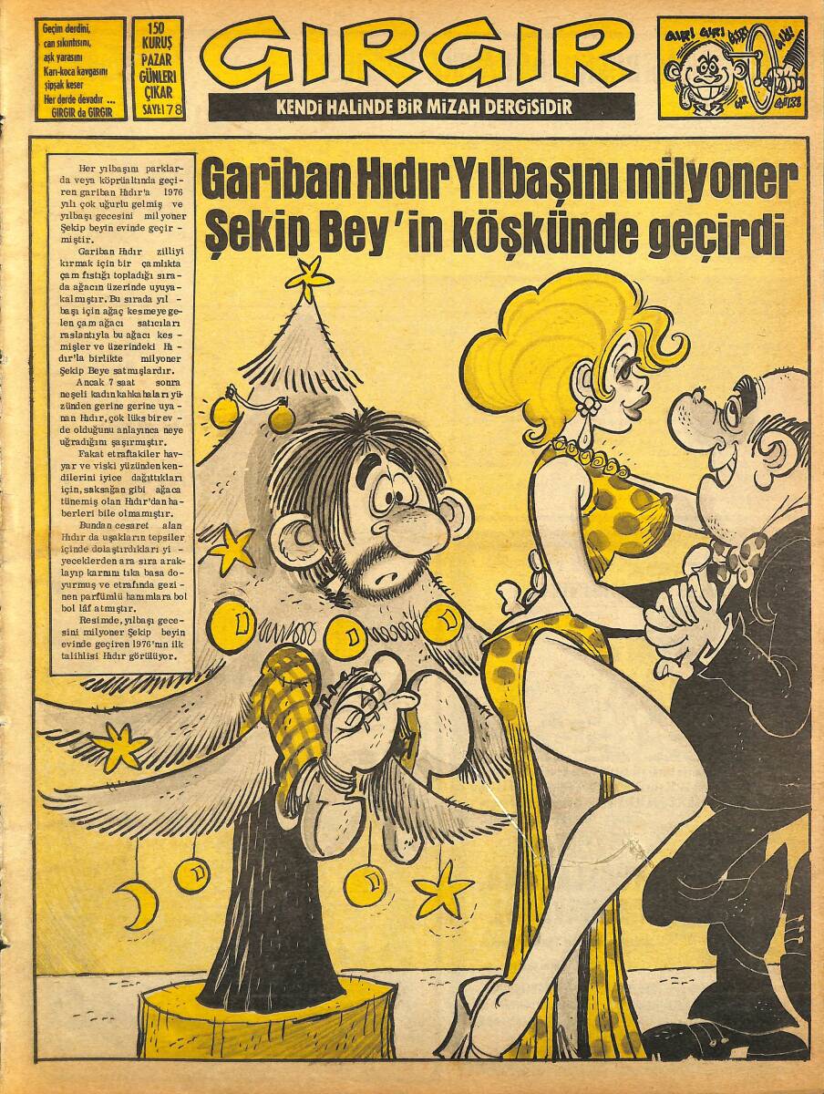 Gırgır Mizah Dergisi 4 Ocak 1976 Sayı : 178 NDR97224 - 1