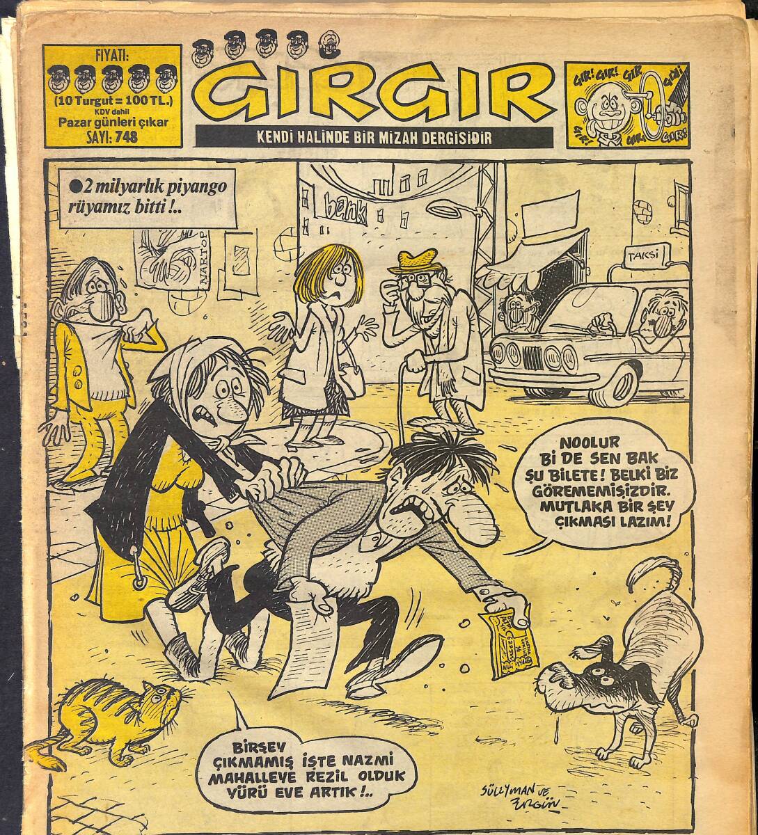 Gırgır Mizah Dergisi 4 Ocak 1987 Sayı : 748 NDR97000 - 1