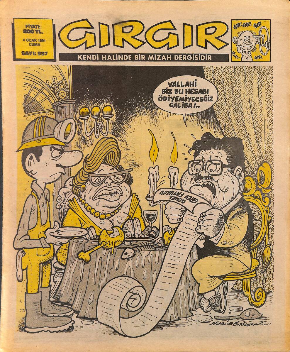 Gırgır Mizah Dergisi 4 Ocak 1991 Sayı: 957 NDR97830 - 1