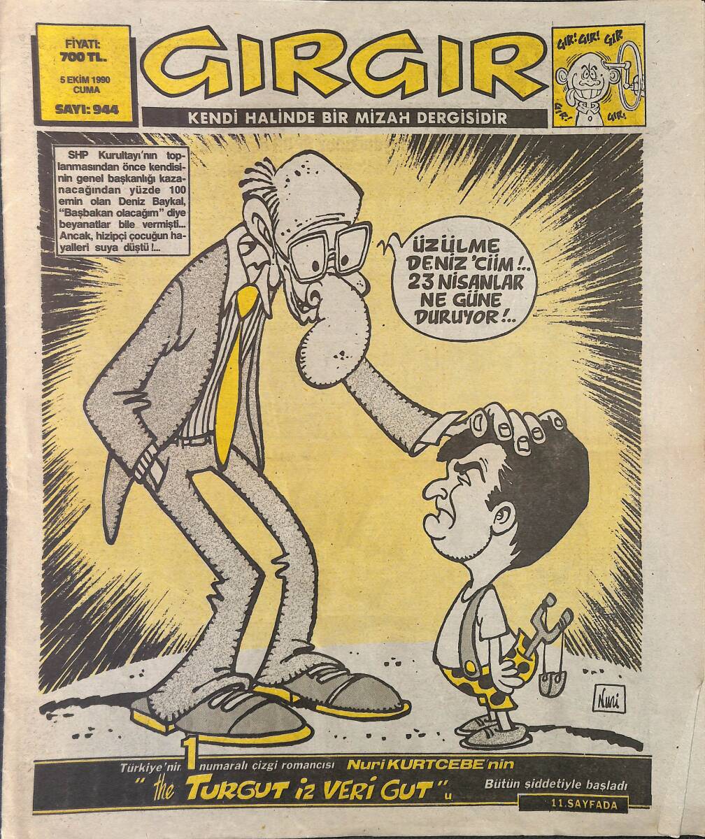 Gırgır Mizah Dergisi 5 Ekim 1990 Sayı: 944 NDR97841 - 1