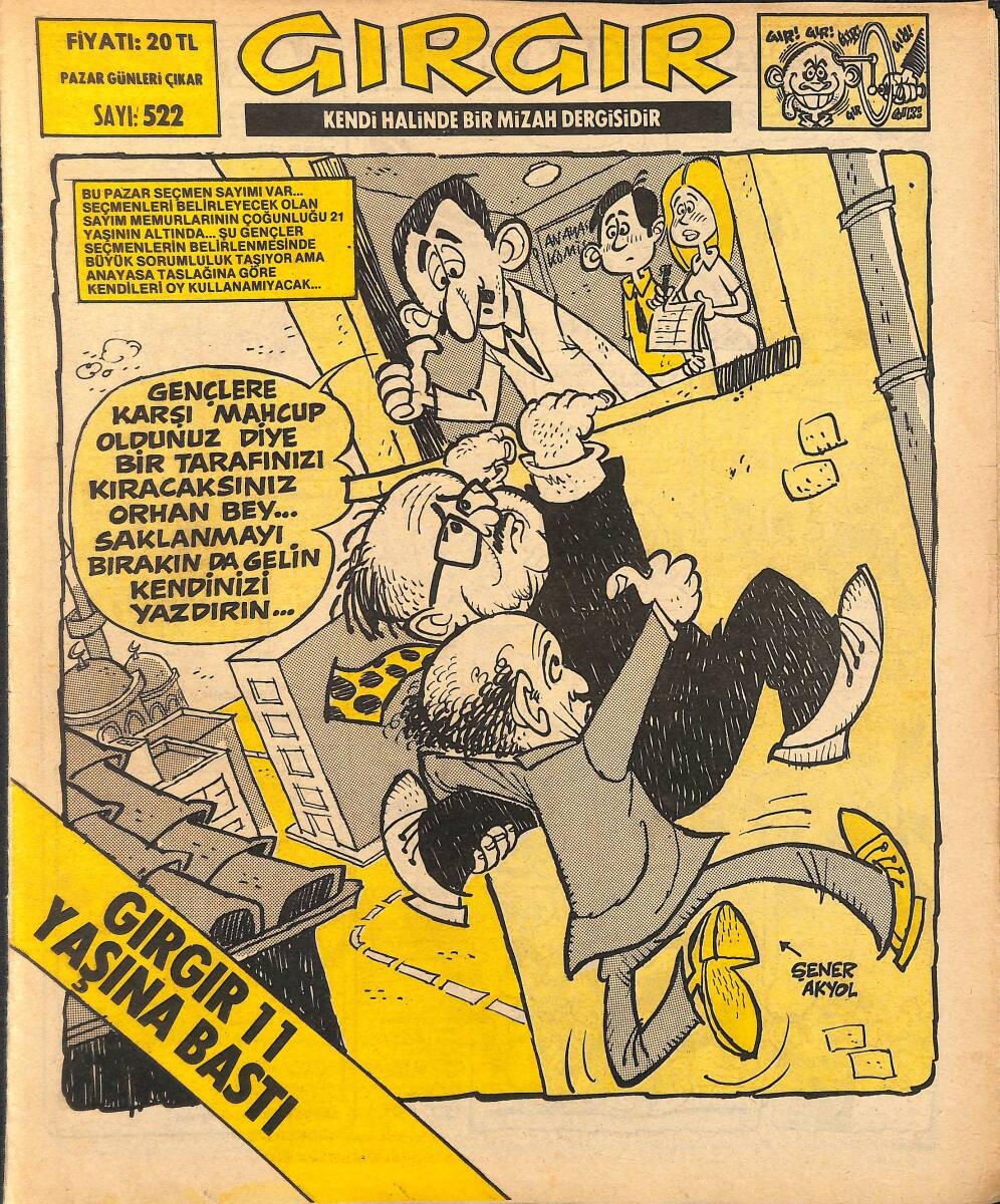 Gırgır Mizah Dergisi 5 Eylül 1982 Sayı : 522 NDR97526 - 1