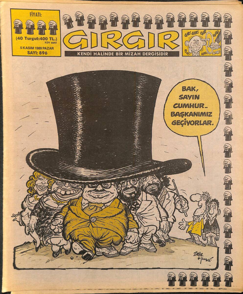 Gırgır Mizah Dergisi 5 Kasım 1989 Sayı : 896 NDR96361 - 1