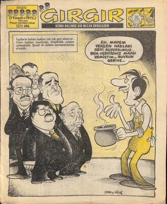 Gırgır Mizah Dergisi 5 Ocak 1986 Sayı 696 NDR80730 - 1