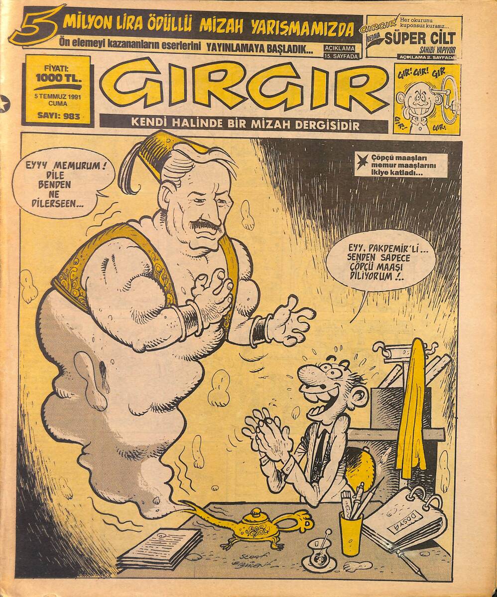 Gırgır Mizah Dergisi 5 Temmuz 1991 Sayı: 983 NDR97913 - 1