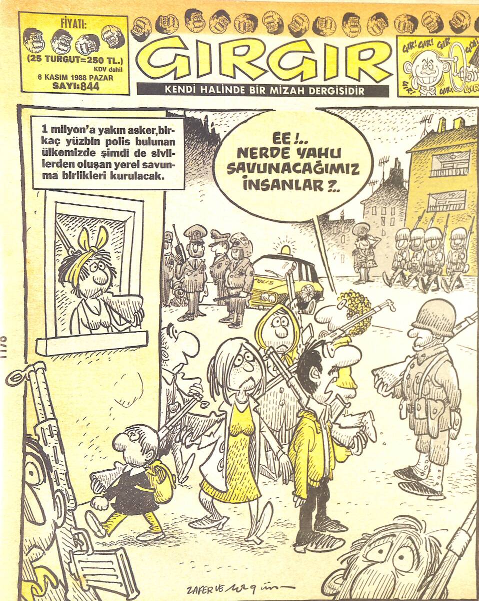 Gırgır Mizah Dergisi 6 Kasım 1988 Sayı : 844 NDR97042 - 1
