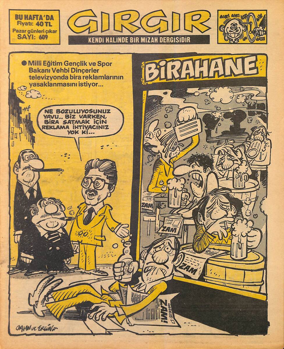 Gırgır Mizah Dergisi 6 Mayıs 1984 Sayı : 609 NDR96850 - 1