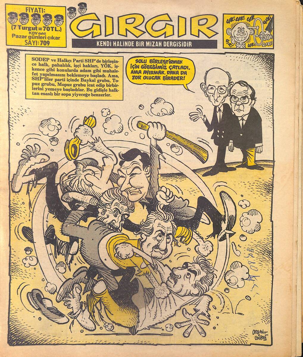 Gırgır Mizah Dergisi 6 Nisan 1986 Sayı : 709 NDR96900 - 1