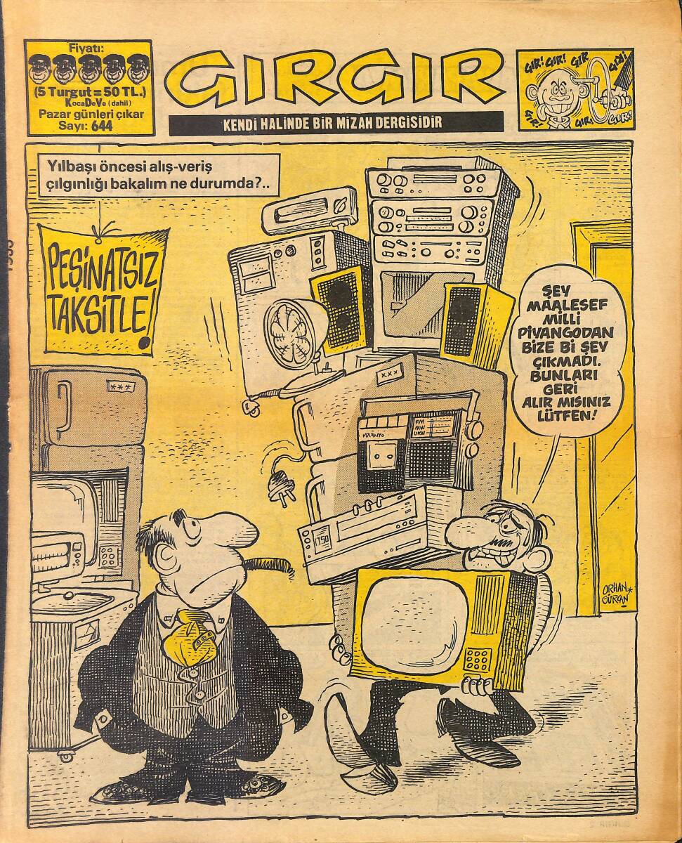Gırgır Mizah Dergisi 6 Ocak 1985 Sayı : 644 NDR97741 - 1