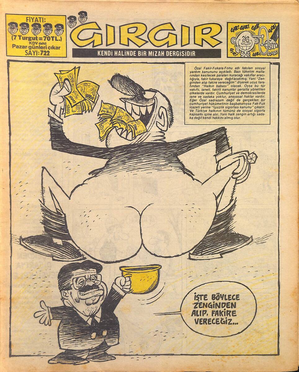 Gırgır Mizah Dergisi 6 Temmuz 1986 Sayı : 722 NDR96887 - 1
