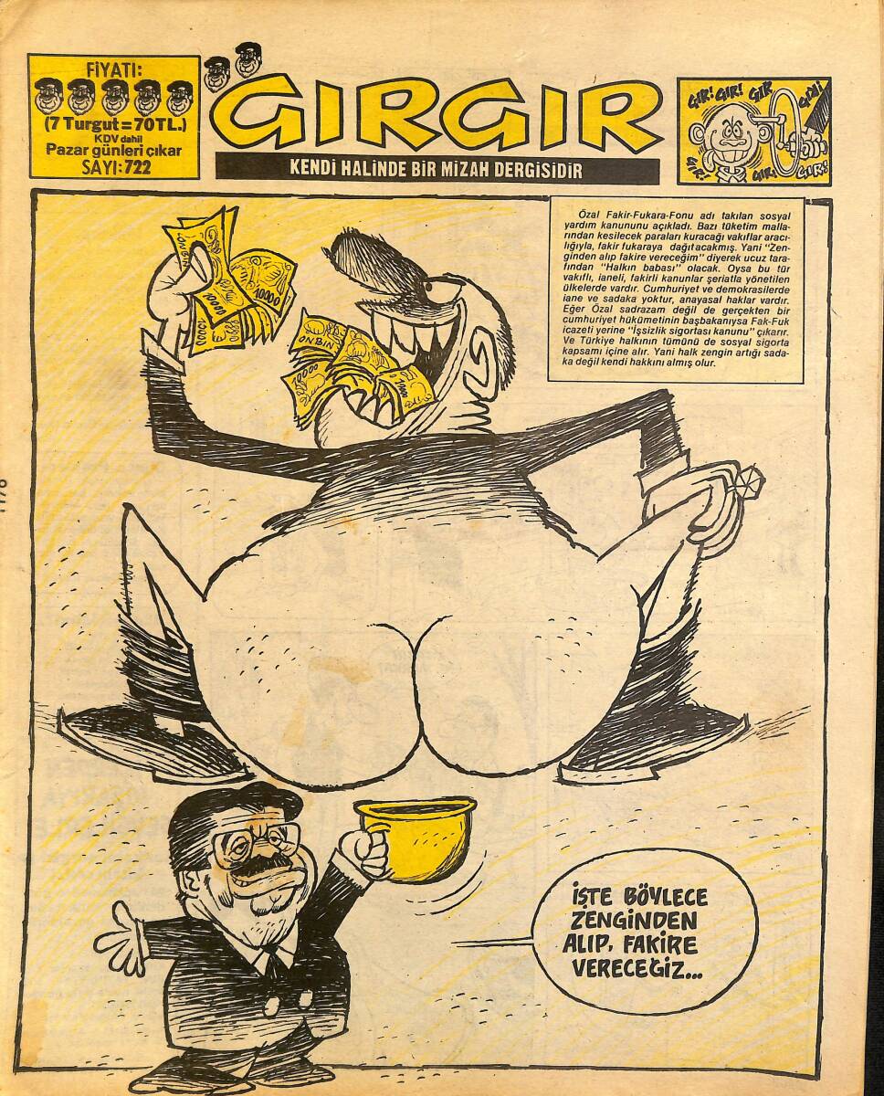 Gırgır Mizah Dergisi 6 Temmuz 1986 Sayı: 722 NDR98007 - 1