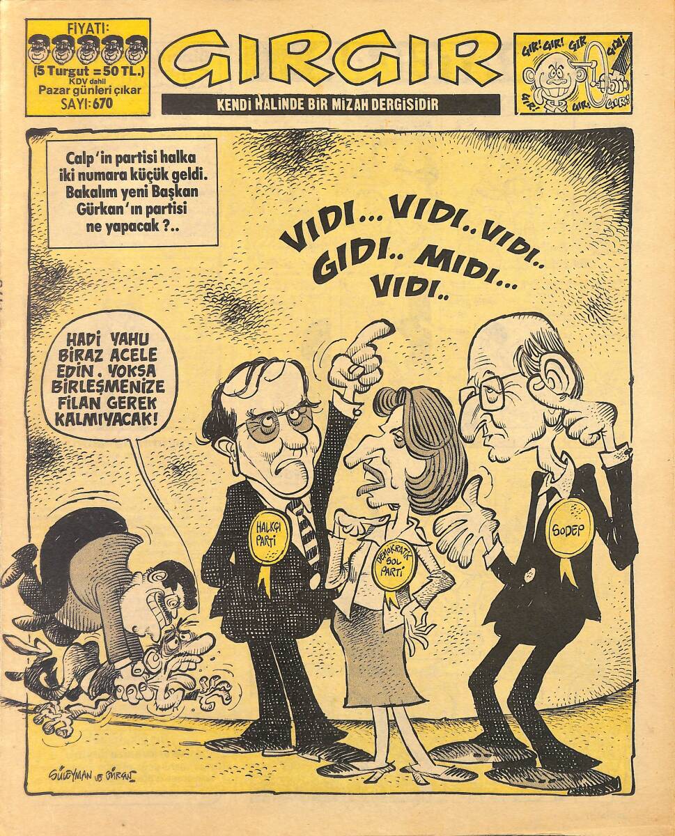 Gırgır Mizah Dergisi 7 Temmuz 1985 Sayı: 670 NDR97782 - 1