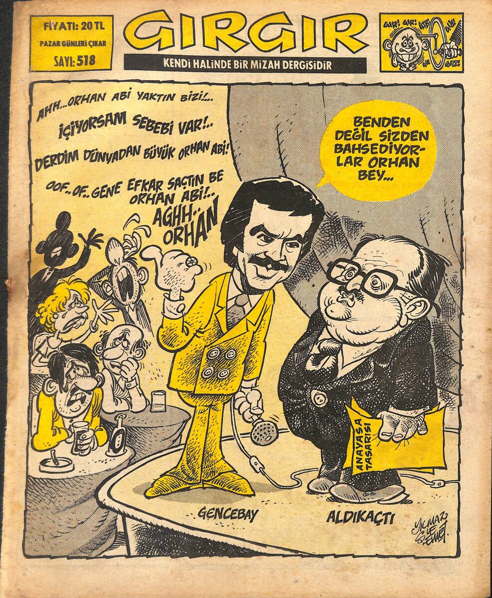 Gırgır Mizah Dergisi 8 Ağustos 1982 Sayı : 518 NDR97530 - 1