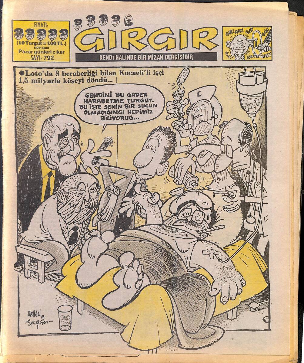 Gırgır Mizah Dergisi 8 Kasım 1987 Sayı : 792 NDR96989 - 1