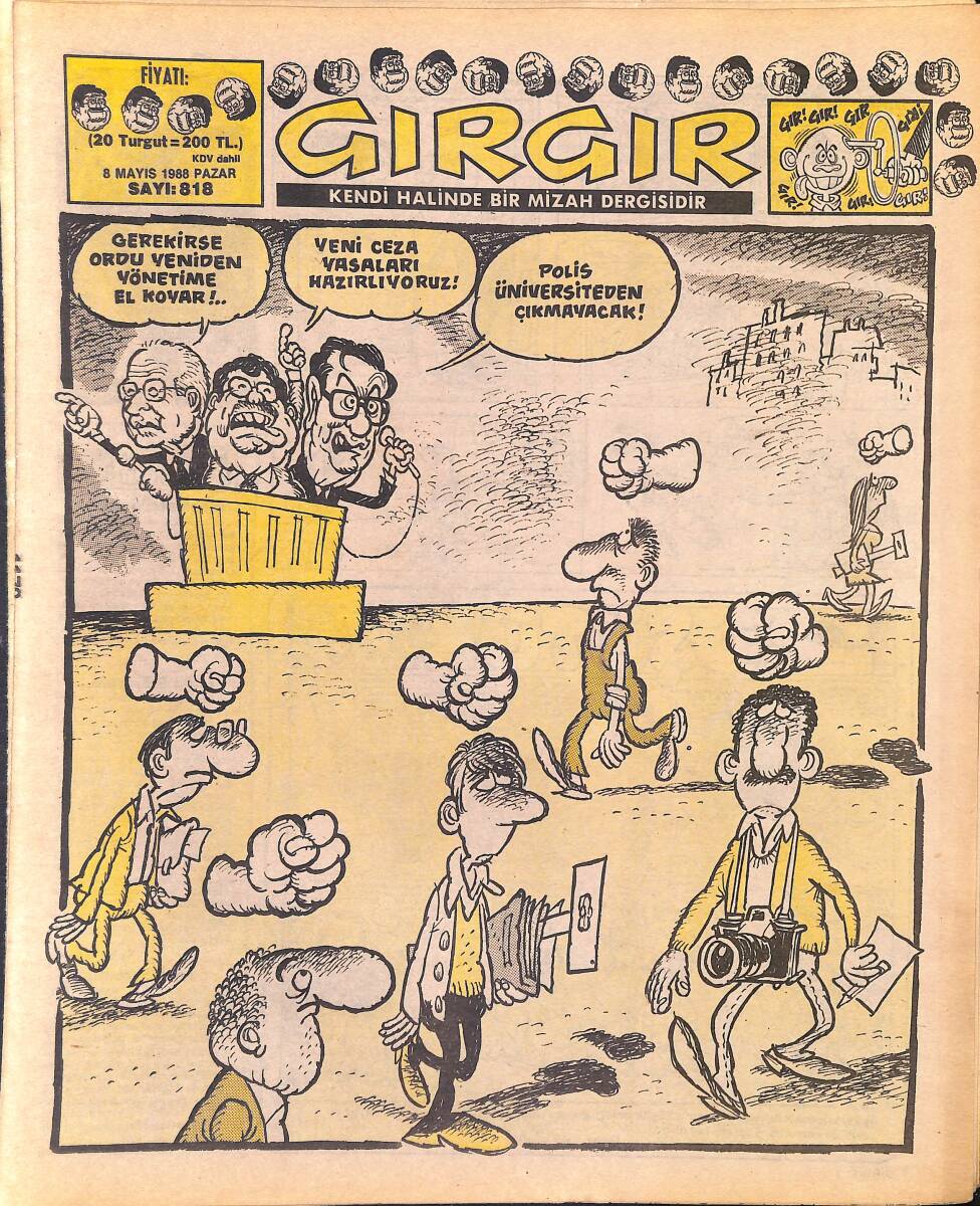Gırgır Mizah Dergisi 8 Mayıs 1988 Sayı : 818 NDR96931 - 1