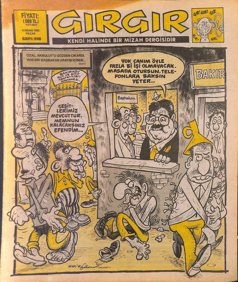Gırgır Mizah Dergisi 8 Nisan 1990 Sayı: 918 NDR97863 - 1