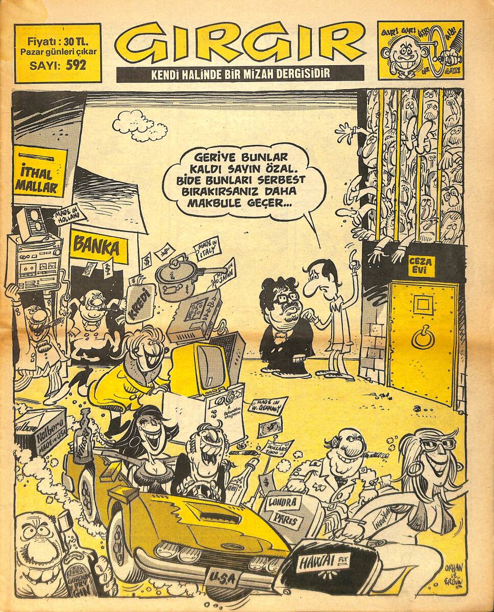 Gırgır Mizah Dergisi 8 Ocak 1984 Sayı : 592 NDR97239 - 1