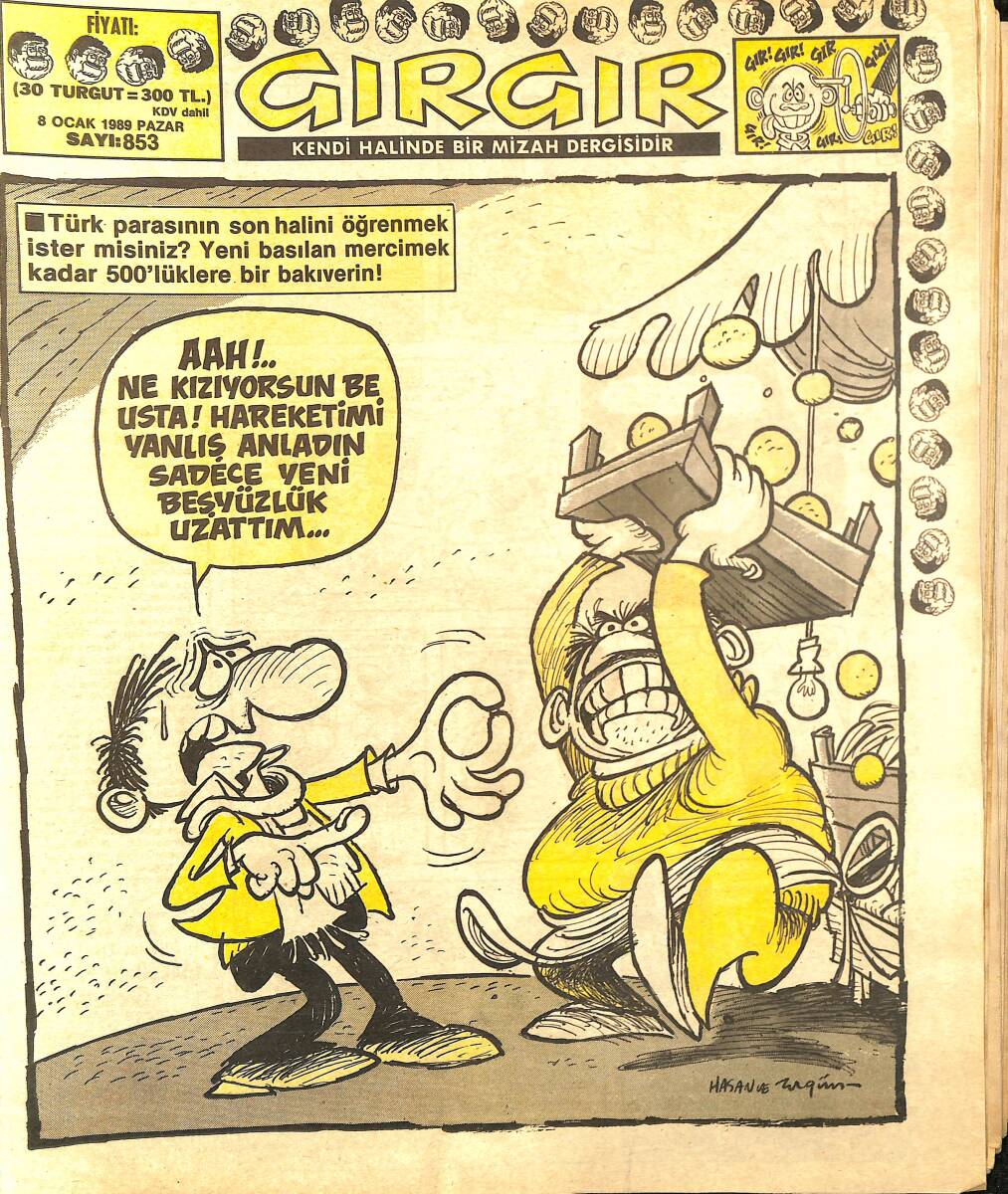 Gırgır Mizah Dergisi 8 Ocak 1989 Sayı : 853 NDR96404 - 1