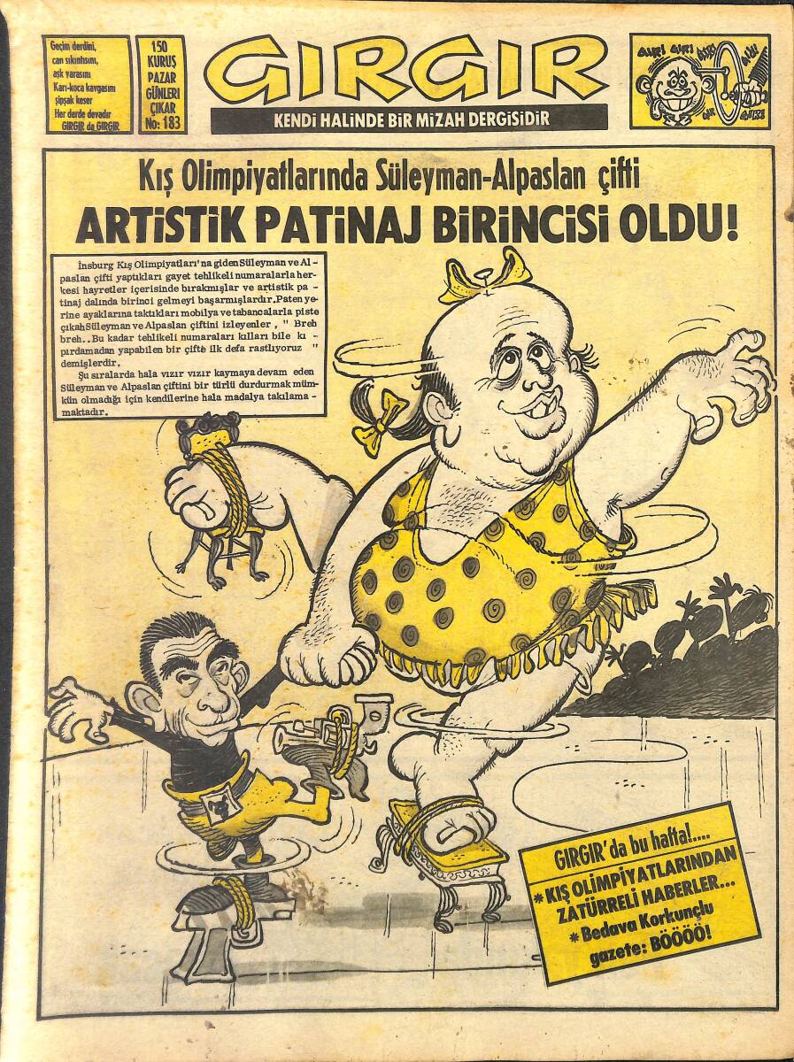 Gırgır Mizah Dergisi 8 Şubat 1976 Sayı: 183 NDR97876 - 1
