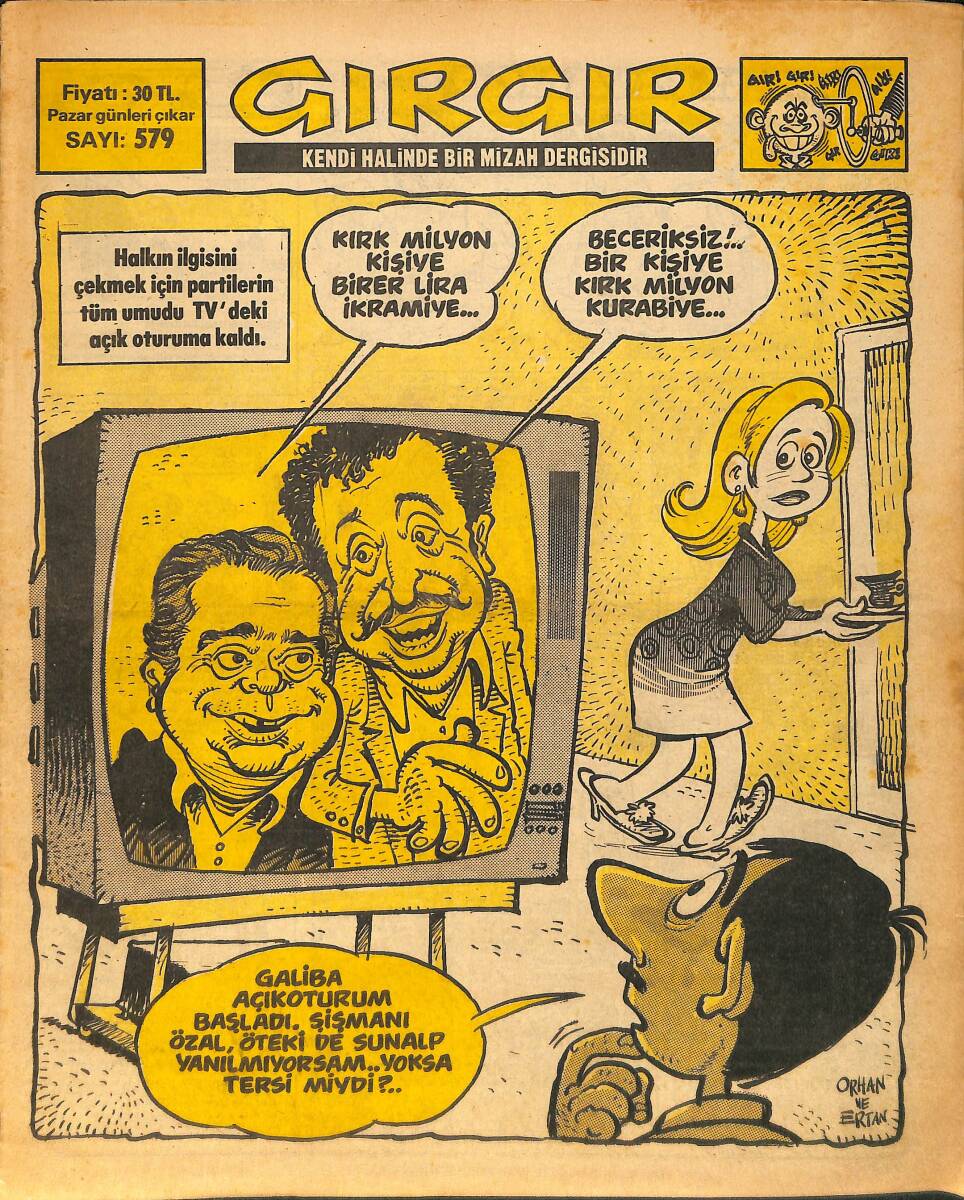 Gırgır Mizah Dergisi 9 Ekim 1983 Sayı : 579 NDR97254 - 1