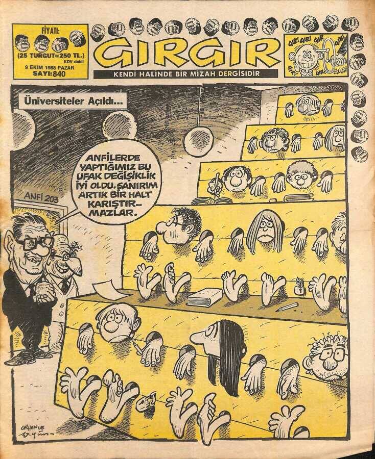 Gırgır Mizah Dergisi 9 Ekim 1988 Sayı : 840 NDR97046 - 1
