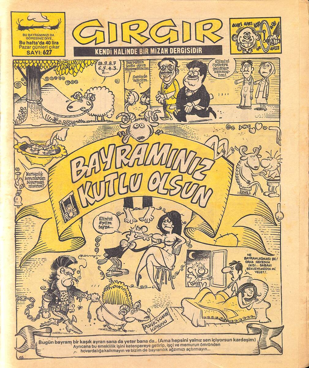 Gırgır Mizah Dergisi 9 Eylül 1984 Sayı : 627 NDR96964 - 1