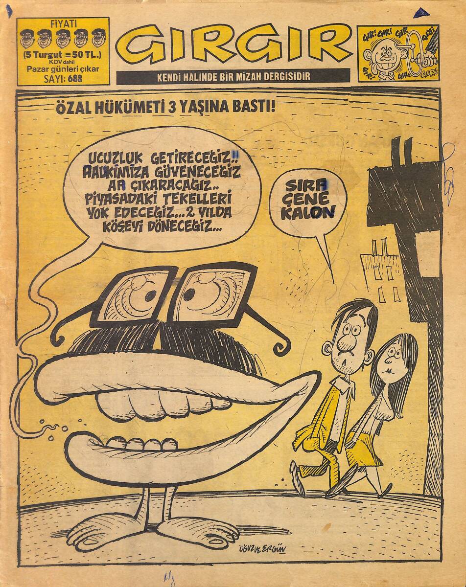 Gırgır Mizah Dergisi 9 Kasım 1985 Sayı : 688 NDR97749 - 1