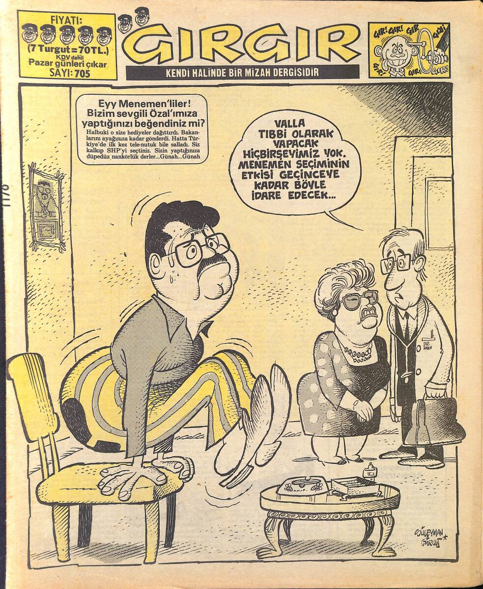 Gırgır Mizah Dergisi 9 Mart 1986 Sayı : 705 NDR96904 - 1