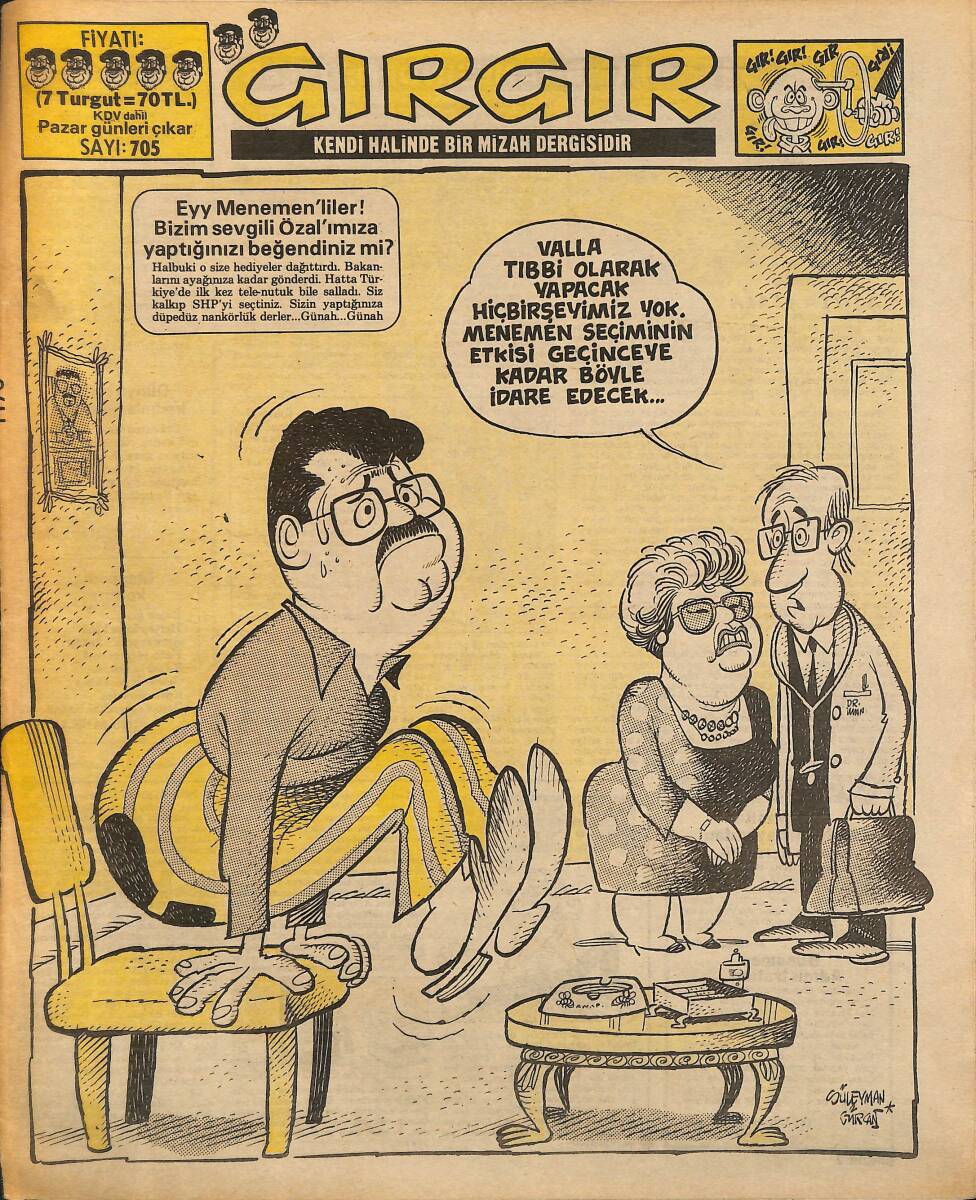 Gırgır Mizah Dergisi 9 Mart 1986 Sayı: 705 NDR98018 - 1