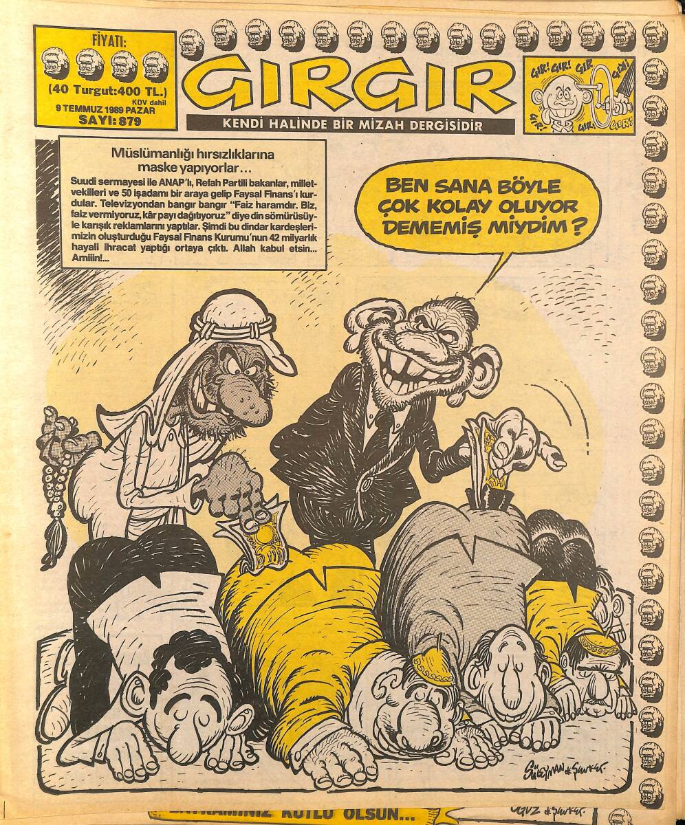 Gırgır Mizah Dergisi 9 Temmuz 1989 Sayı : 879 NDR96378 - 1