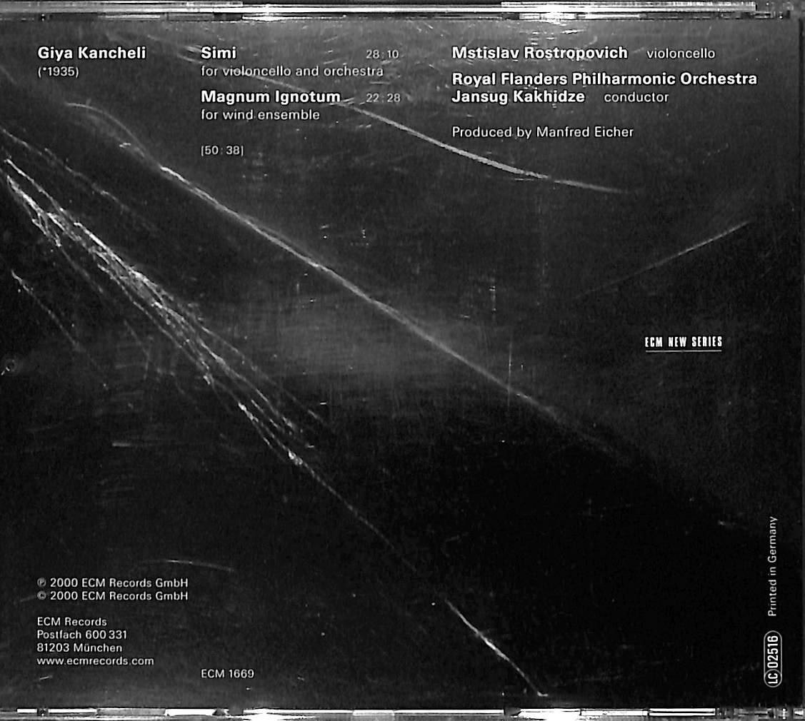 Giya Kancheli, Mstislav Rostropovich – Magnum Ignotum CD (İkinci El) CD5376 - 2