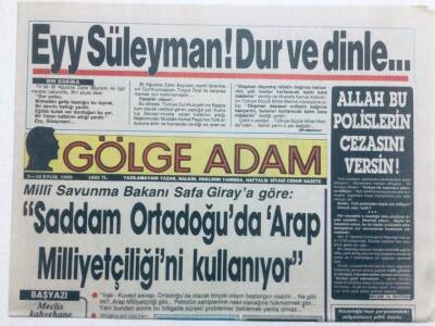 Gölde Adam Gazetesi 3-10 Eylül 1990 - Saddam Ortadoğuda Arap Milliyetçiliğini Kullanıyor GZ41318 - 1