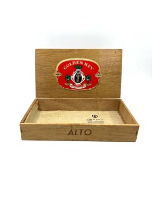 Golden Key Ahşap Puro Boş Kutusu AOB3645 - 1