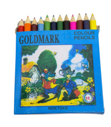 Goldmark 12'li Renkli Kuru Boya Seti (Kullanılmamış) AOB5099 - Gökçekoleksiyon