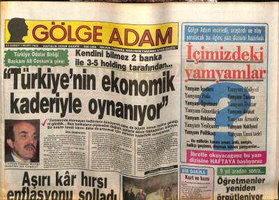 Gölge Adam Gazetesi 1 Mart 1988 - Türkiyenin Ekonomik Kaderi İle Oynanıyor GZ58397 - 1