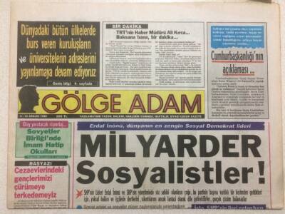 Gölge Adam Gazetesi 12 Aralık 1988 - Milyarder Sosyalistler GZ51078 - 1