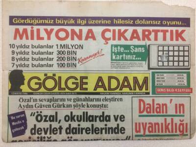 Gölge Adam Gazetesi 12 Mayıs 1986 - Özal Okullarda Ve Devlet Dairelerinde Gericiliğe Göz Yumuyor GZ51042 - 1