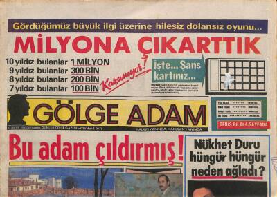 Gölge Adam Gazetesi 14 Mayıs 1986 - Nükhet Duru Hüngür Hüngür Neden Ağladı ? GZ114739 - 1