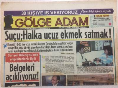 Gölge Adam Gazetesi 15 Haziran 1986 - Sezen Aksu Çadıra Düştü GZ51081 - 1