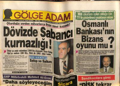 Gölge Adam Gazetesi 16 Şubat 1988 - Mehmet Ali Birand,Osmanlı Bankasının Bizans Oyunu mu? GZ58399 - 1