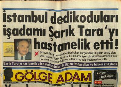 Gölge Adam Gazetesi 1623 Eylül 1986 - Müjde Ar Kaç Kez Kürtaj Oldu GZ58377 - 1