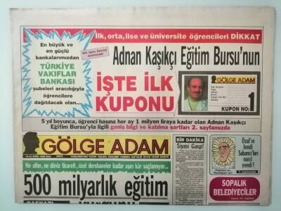 Gölge Adam Gazetesi 18-25 Ekim 1988 Yerli Yapımlara Dış Talep Artıyor TRT Dünya Ekranlarında -GZ14963 - 1