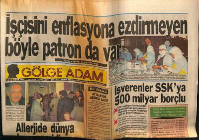 Gölge Adam Gazetesi 19 Nisan 1988 - Büyük Boy Metin Tekin Posteri GZ58395 - 1