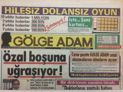 Gölge Adam Gazetesi 21 Mayıs 1986 - Turgut Özal Boşuna Uğraşıyor GZ51013 - 1